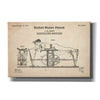 'Exercising Machine Blueprint Patent Parchment,' Canvas Wall Art