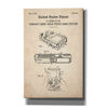 'Hand-held Game System Blueprint Patent Parchment,' Canvas Wall Art