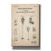 'Parking Meter Blueprint Patent Parchment,' Canvas Wall Art