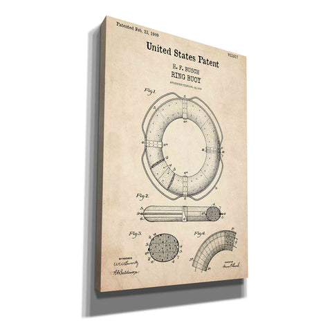 Image of 'Ring Blueprint Patent Parchment,' Canvas Wall Art