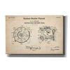 'Rotary Dial Blueprint Patent Parchment,' Canvas Wall Art