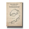 'Swim Goggles Blueprint Patent Parchment,' Canvas Wall Art