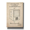 'Television Cabinet Blueprint Patent Parchment,' Canvas Wall Art