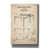 'Tennis Table Blueprint Patent Parchment,' Canvas Wall Art
