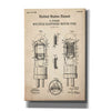 'Vacuum tube Blueprint Patent Parchment,' Canvas Wall Art