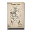 'Valve Mechanism Blueprint Patent Parchment,' Canvas Wall Art