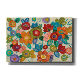 'Decorative Flowers' by Silvia Vassileva, Canvas Wall Art
