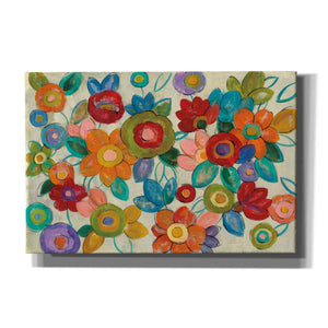 'Decorative Flowers' by Silvia Vassileva, Canvas Wall Art