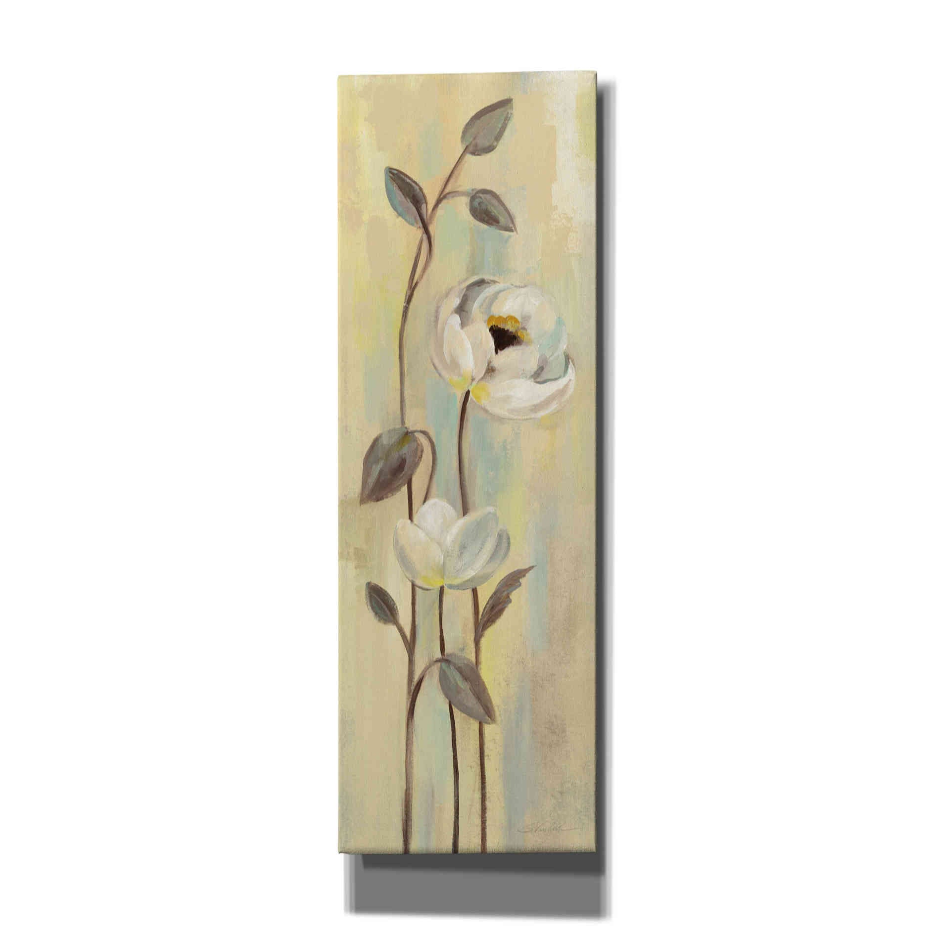 'Neutral Anemone Branches I' by Silvia Vassileva, Canvas Wall Art