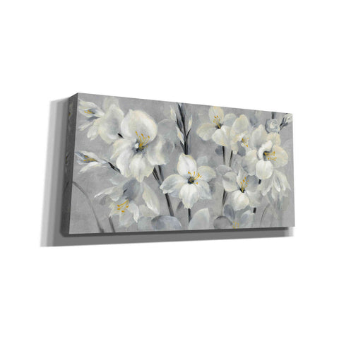 Image of 'Flowers on Gray' by Silvia Vassileva, Canvas Wall Art