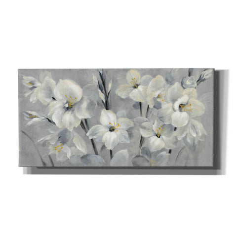 Image of 'Flowers on Gray' by Silvia Vassileva, Canvas Wall Art