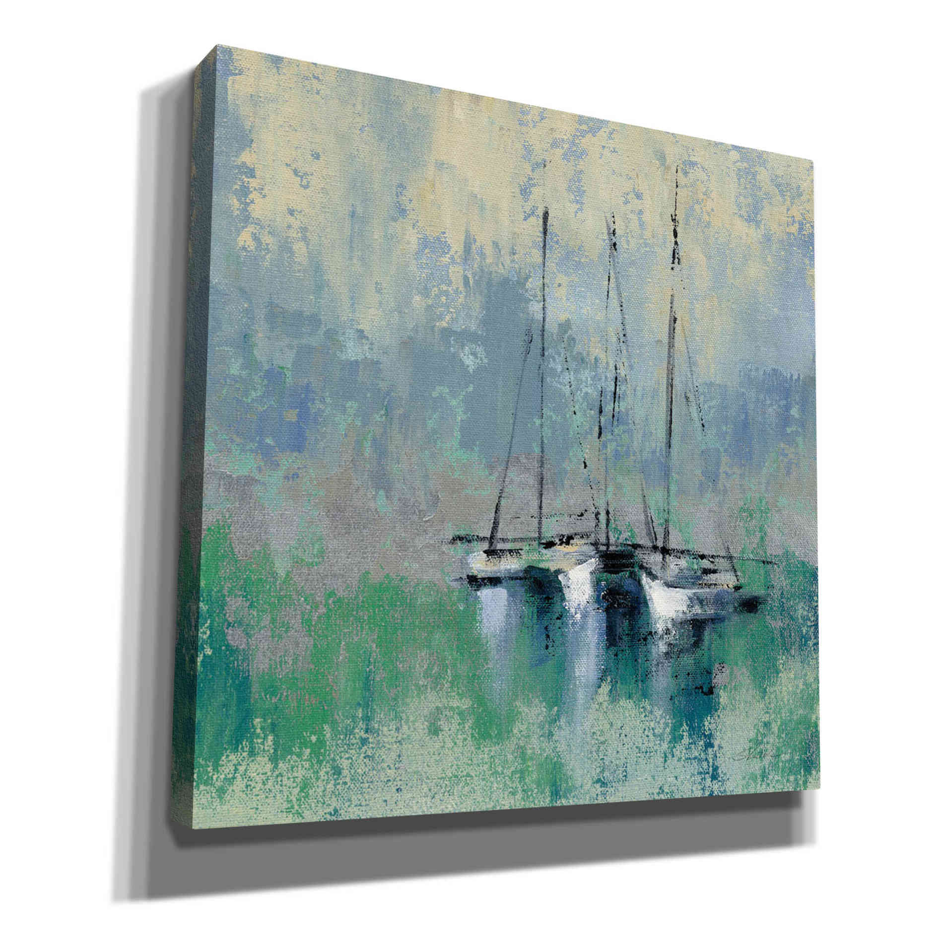 'Boats in the Harbor II' by Silvia Vassileva, Canvas Wall Art