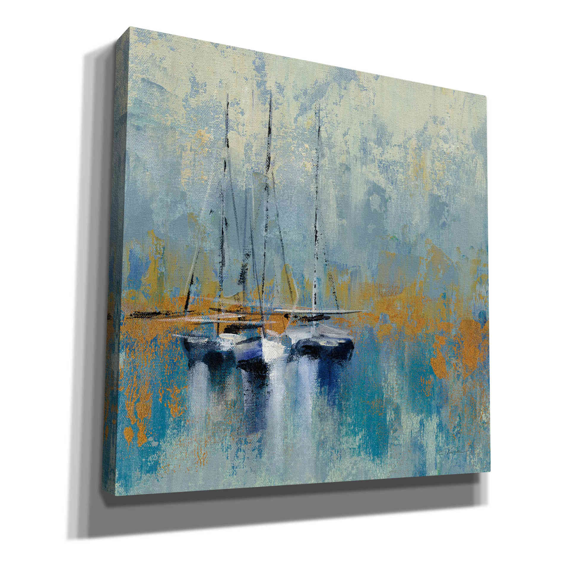 'Boats in the Harbor III' by Silvia Vassileva, Canvas Wall Art