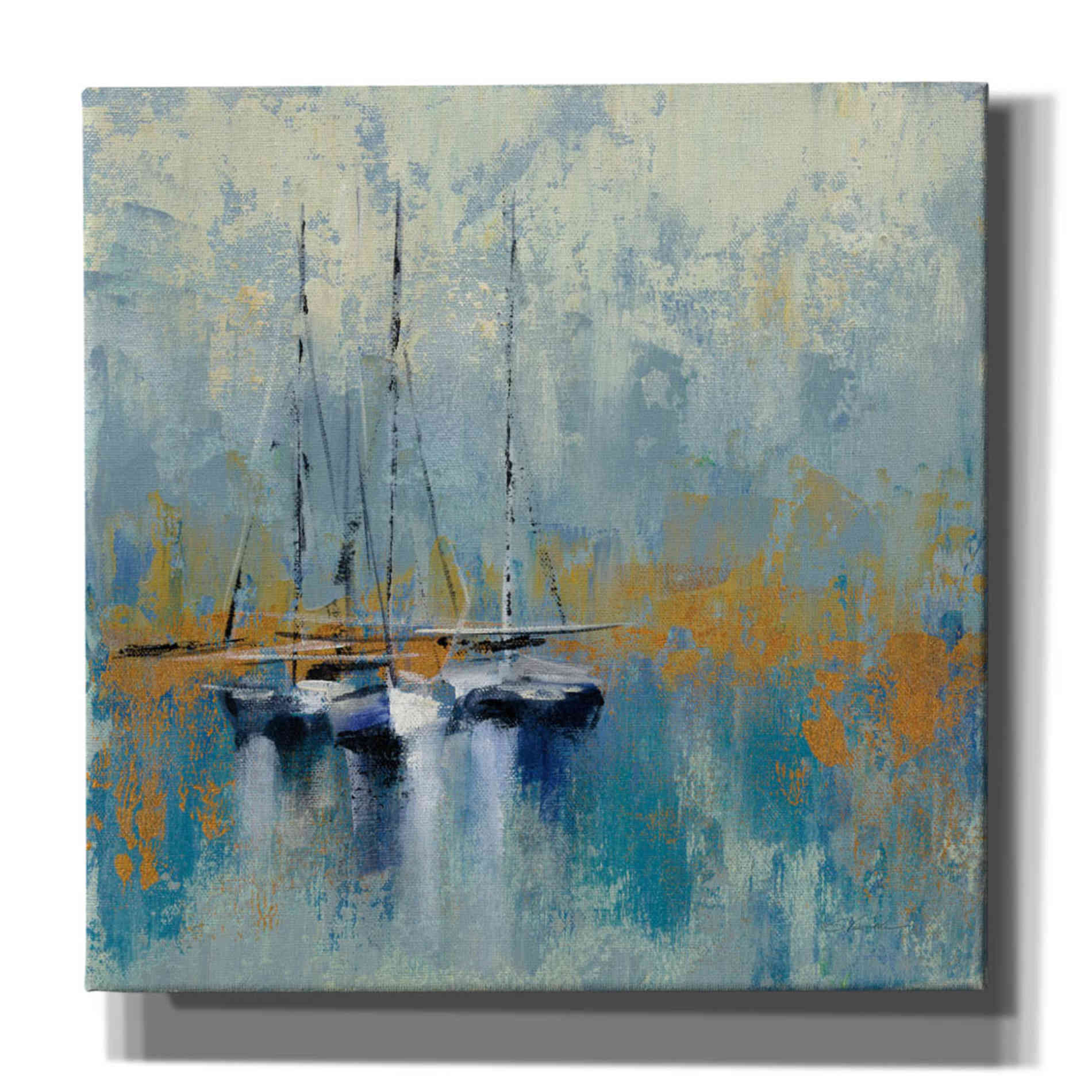 'Boats in the Harbor III' by Silvia Vassileva, Canvas Wall Art