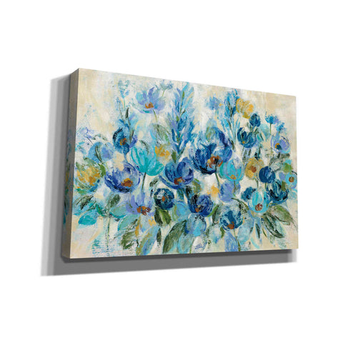 Image of 'Scattered Blue Flowers' by Silvia Vassileva, Canvas Wall Art