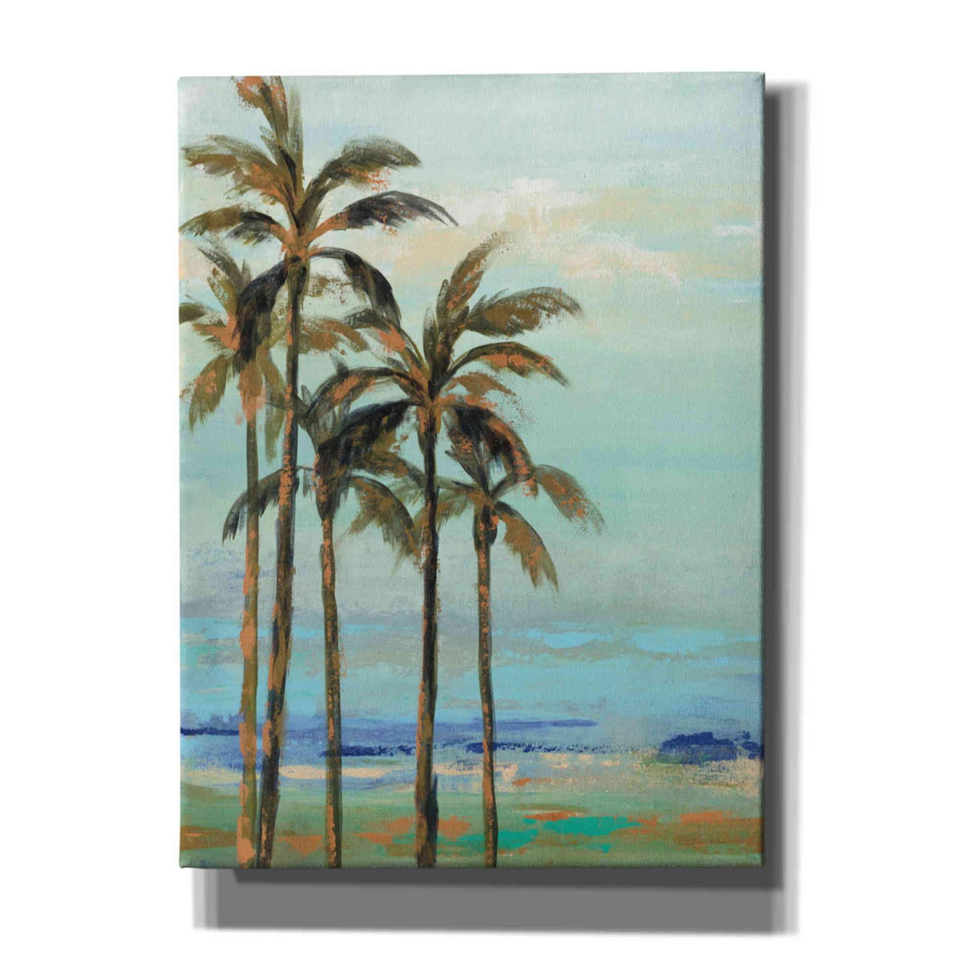 'Copper Palms II' by Silvia Vassileva, Canvas Wall Art