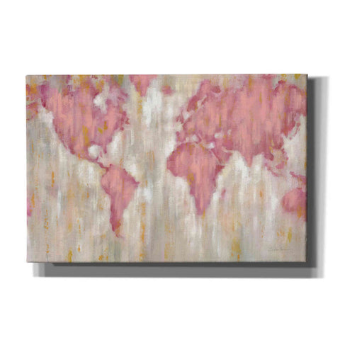 Image of 'Blush World Map' by Silvia Vassileva, Canvas Wall Art