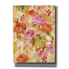 'Pink and Orange Brocade II' by Silvia Vassileva, Canvas Wall Art