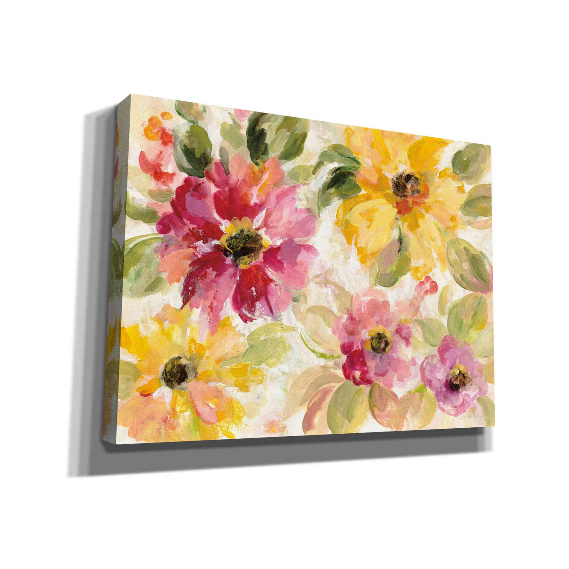 'Floral Radiance' by Silvia Vassileva, Canvas Wall Art