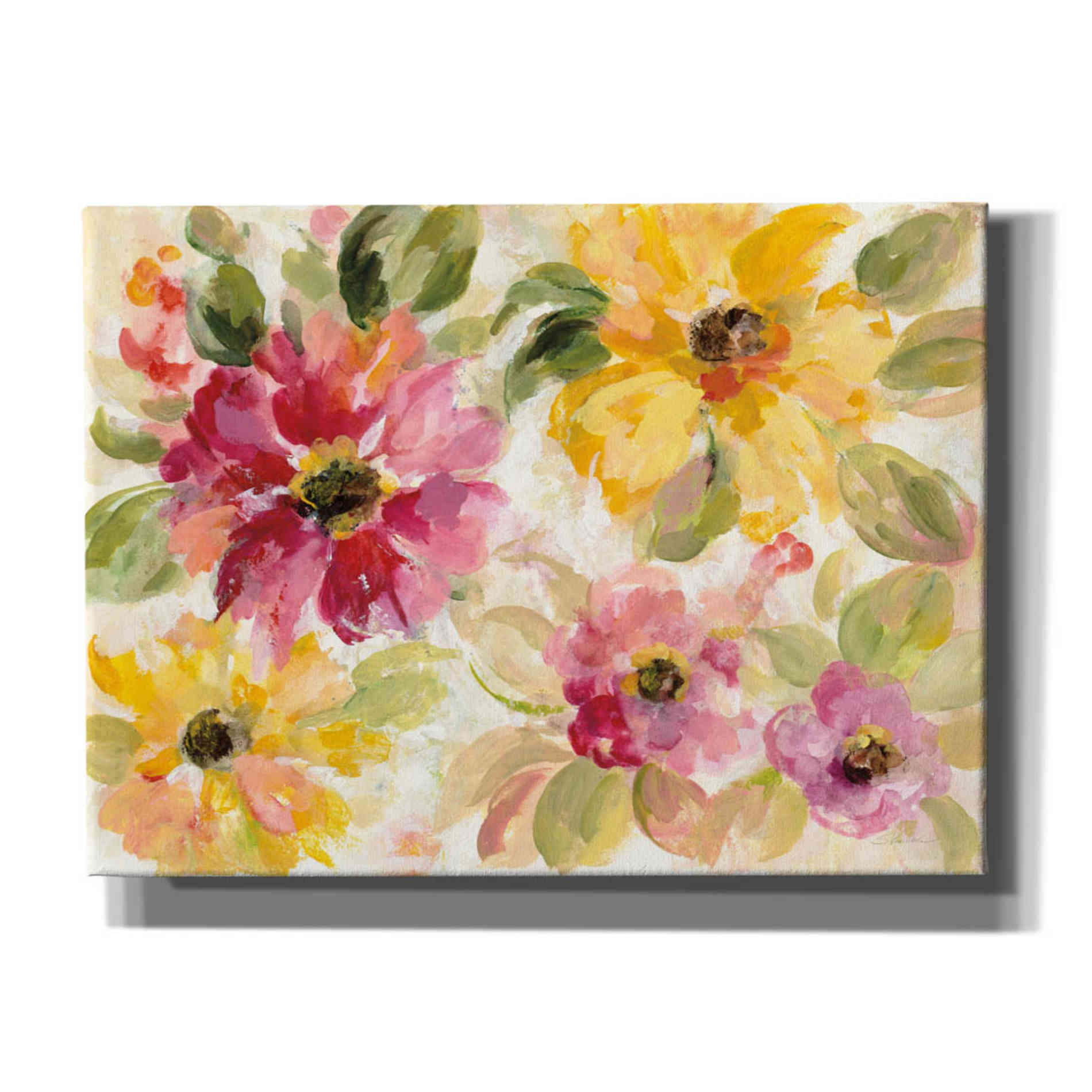 'Floral Radiance' by Silvia Vassileva, Canvas Wall Art