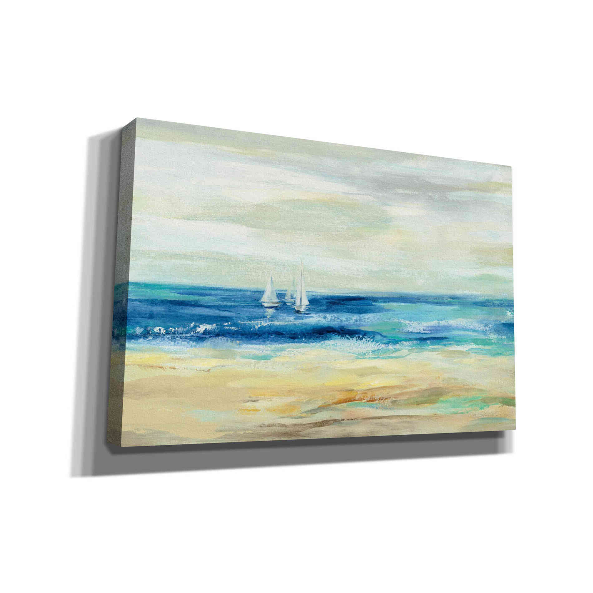 'Sand and Sea' by Silvia Vassileva, Canvas Wall Art