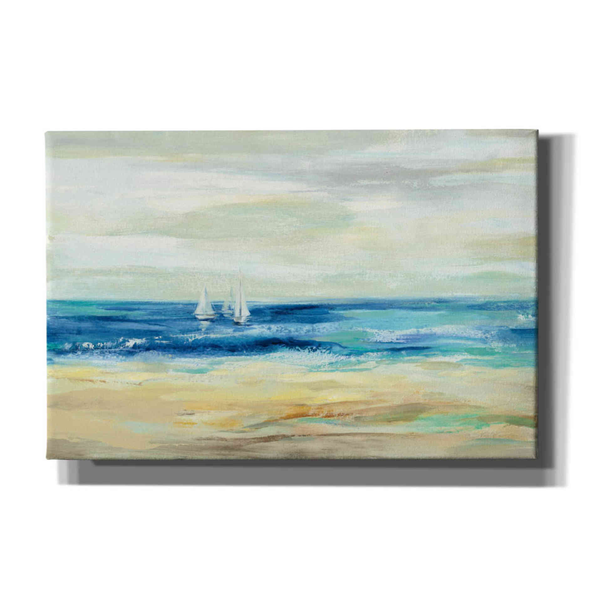 'Sand and Sea' by Silvia Vassileva, Canvas Wall Art