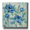 'Brushy Blue Flowers I' by Silvia Vassileva, Canvas Wall Art