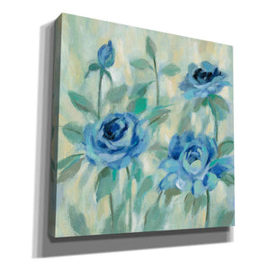 'Brushy Blue Flowers II' by Silvia Vassileva, Canvas Wall Art