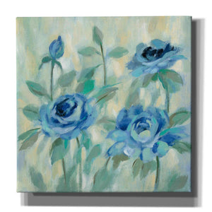 'Brushy Blue Flowers II' by Silvia Vassileva, Canvas Wall Art
