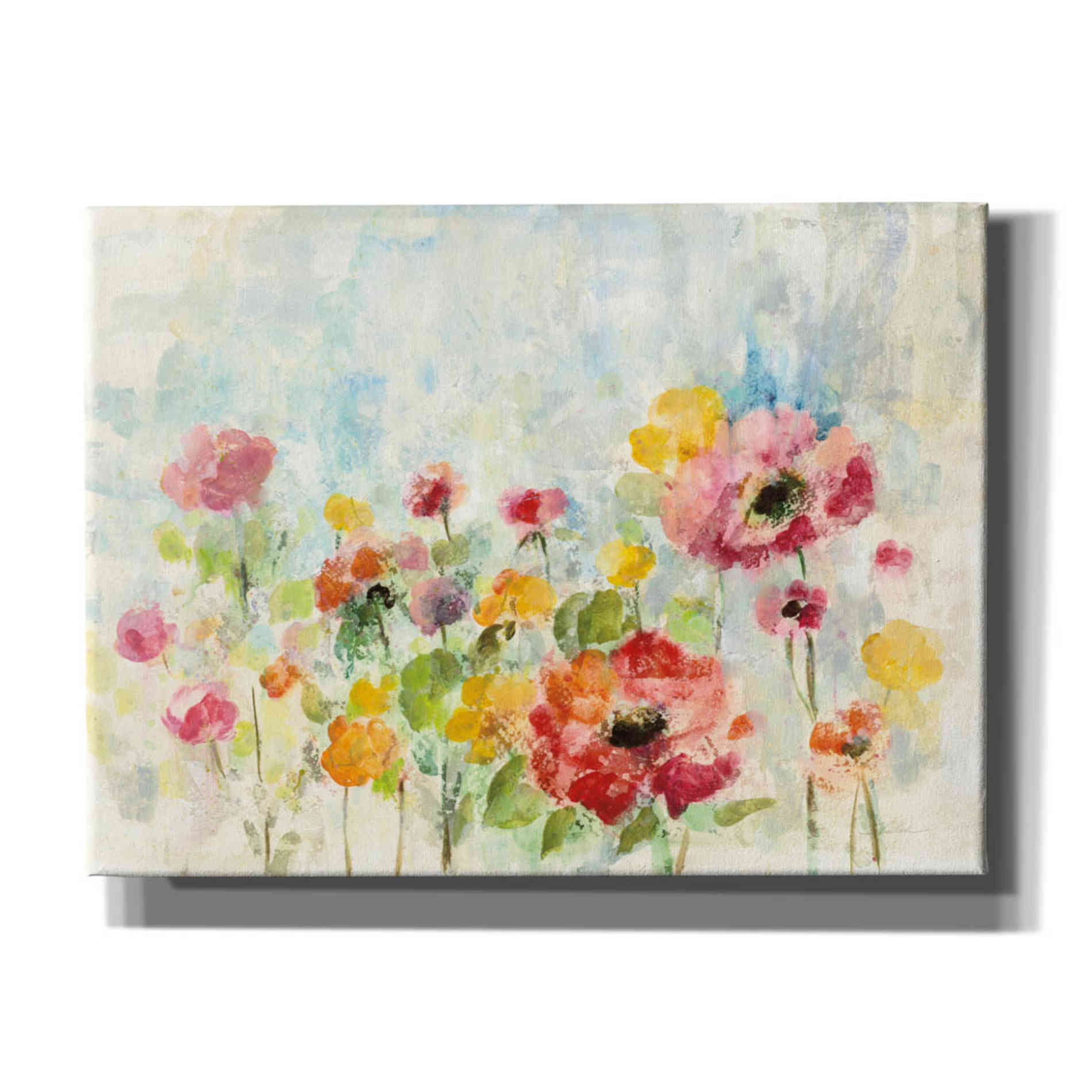 'Summer Rain Floral' by Silvia Vassileva, Canvas Wall Art