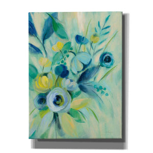 'Elegant Blue Floral I' by Silvia Vassileva, Canvas Wall Art