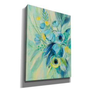 'Elegant Blue Floral II' by Silvia Vassileva, Canvas Wall Art