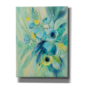 'Elegant Blue Floral II' by Silvia Vassileva, Canvas Wall Art