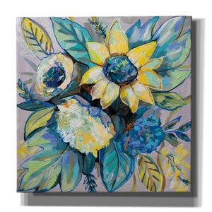 'Sage and Sunflowers I' by Jeanette Vertentes, Canvas Wall Art