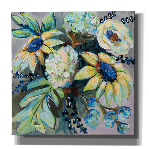 Image of 'Sage and Sunflowers II' by Jeanette Vertentes, Canvas Wall Art