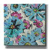 'Graphic Pink and Blue Floral I' by Silvia Vassileva, Canvas Wall Art