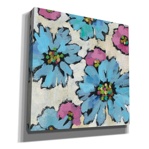 'Graphic Pink and Blue Floral II' by Silvia Vassileva, Canvas Wall Art