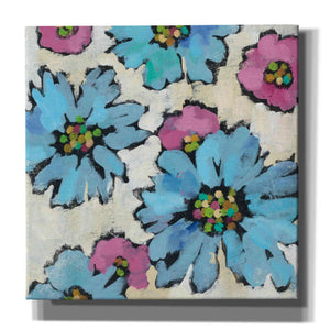 'Graphic Pink and Blue Floral II' by Silvia Vassileva, Canvas Wall Art
