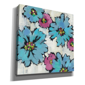 'Graphic Pink and Blue Floral III' by Silvia Vassileva, Canvas Wall Art