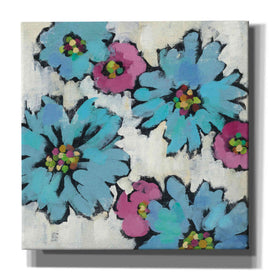 'Graphic Pink and Blue Floral III' by Silvia Vassileva, Canvas Wall Art