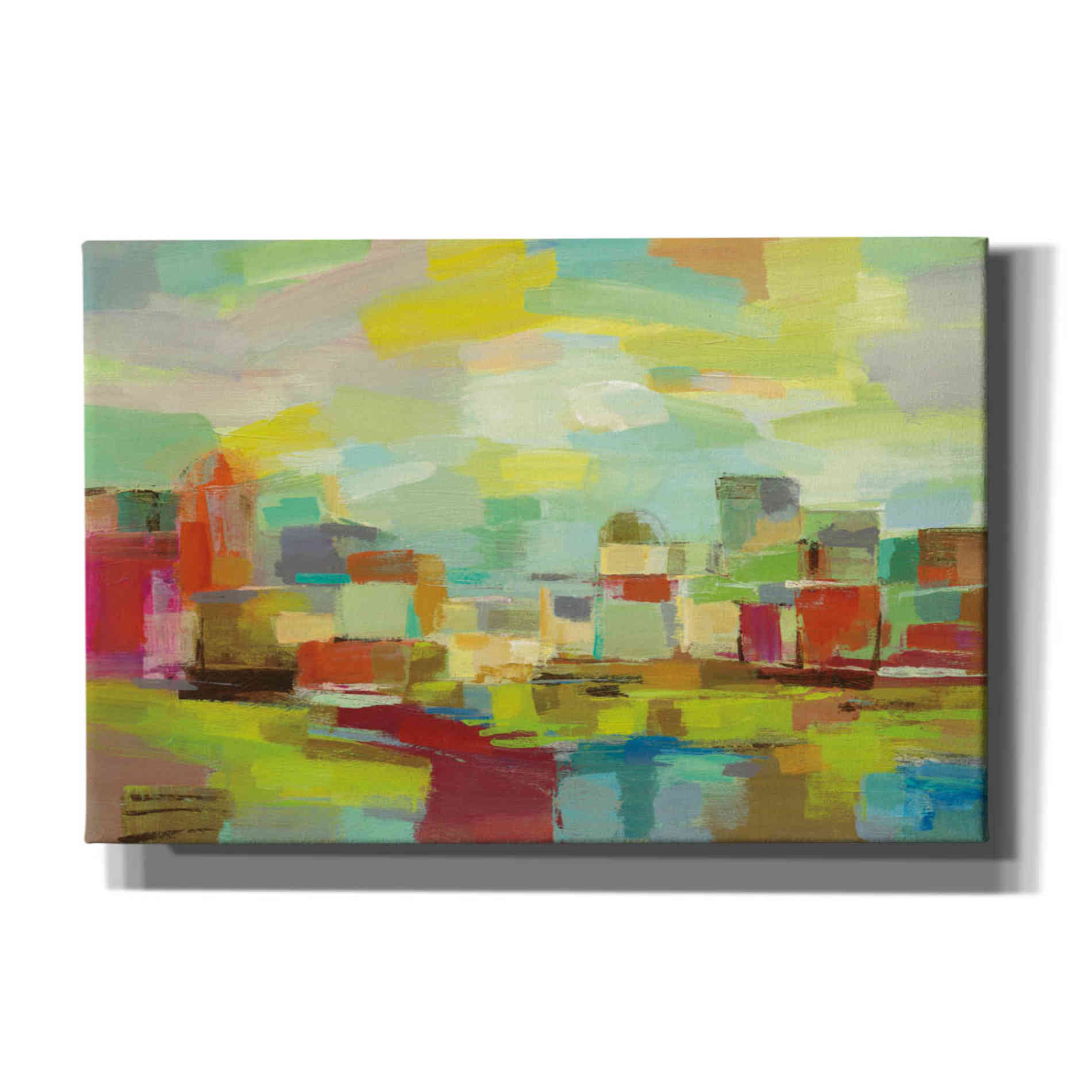 'Town by the River' by Silvia Vassileva, Canvas Wall Art