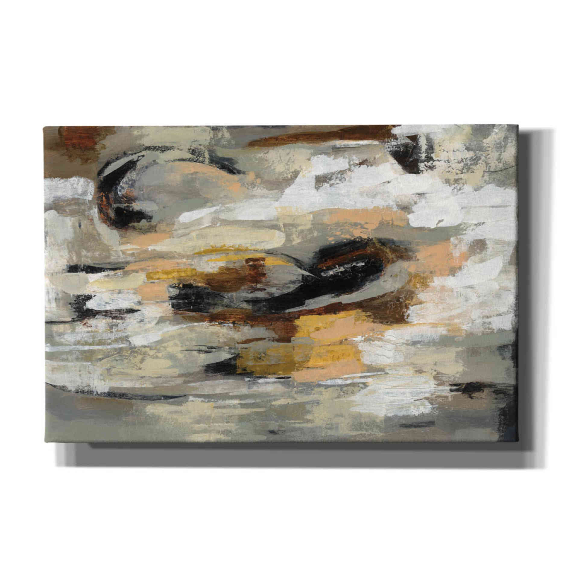 'Neutral Abstract' by Silvia Vassileva, Canvas Wall Art