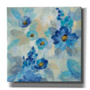 'Blue Flowers Whisper III' by Silvia Vassileva, Canvas Wall Art