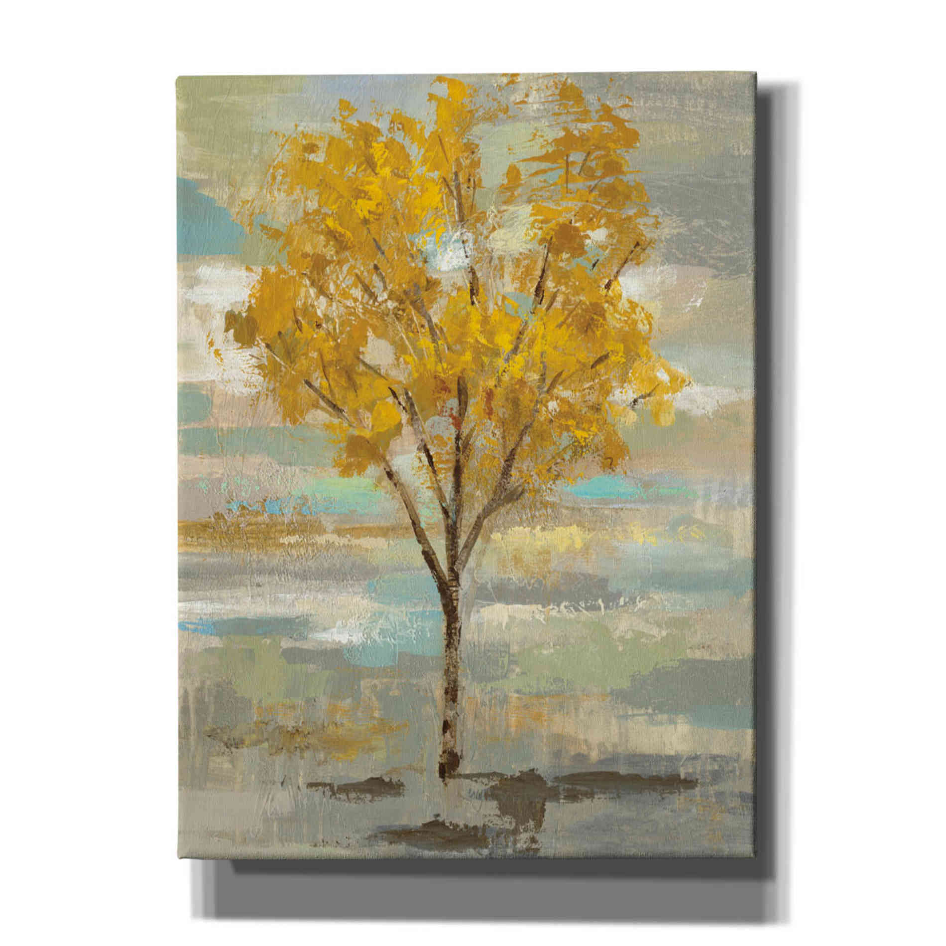 'Golden Tree and Fog I' by Silvia Vassileva, Canvas Wall Art