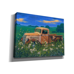 'Truck In the Meadow Adobe' by Richard Courtney, Canvas Wall Art