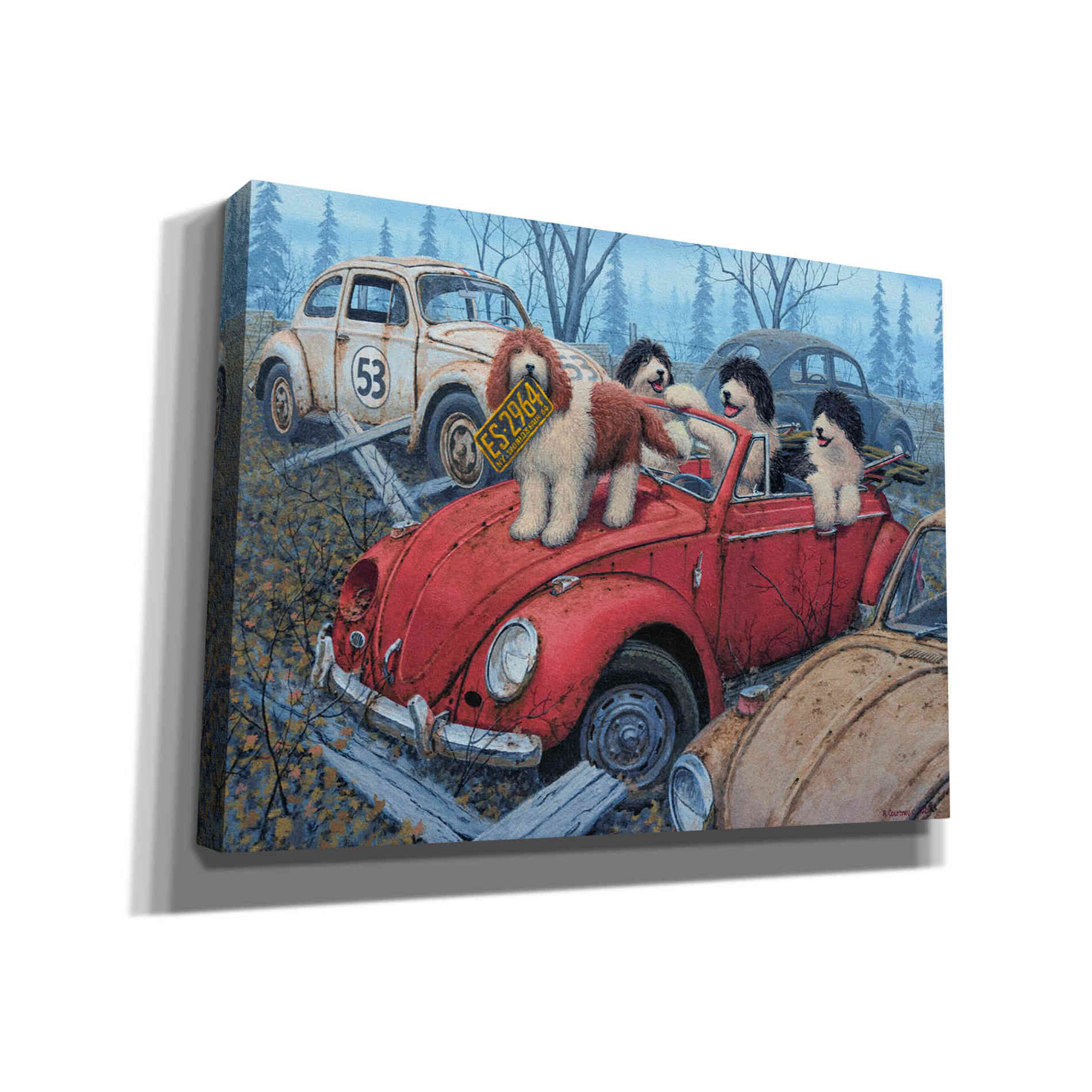 'The Beetles' by Richard Courtney, Canvas Wall Art