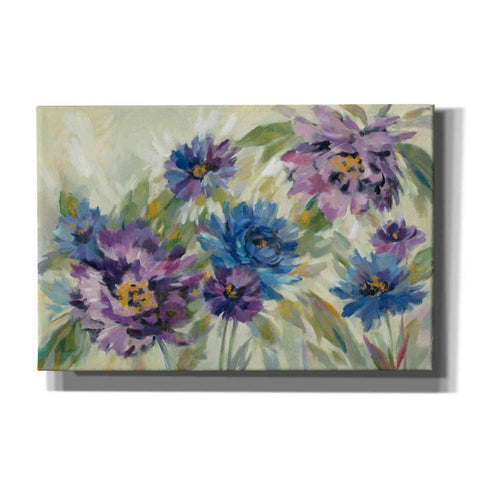 Image of 'Bold Blue and Lavender Flowers' by Silvia Vassileva, Canvas Wall Art