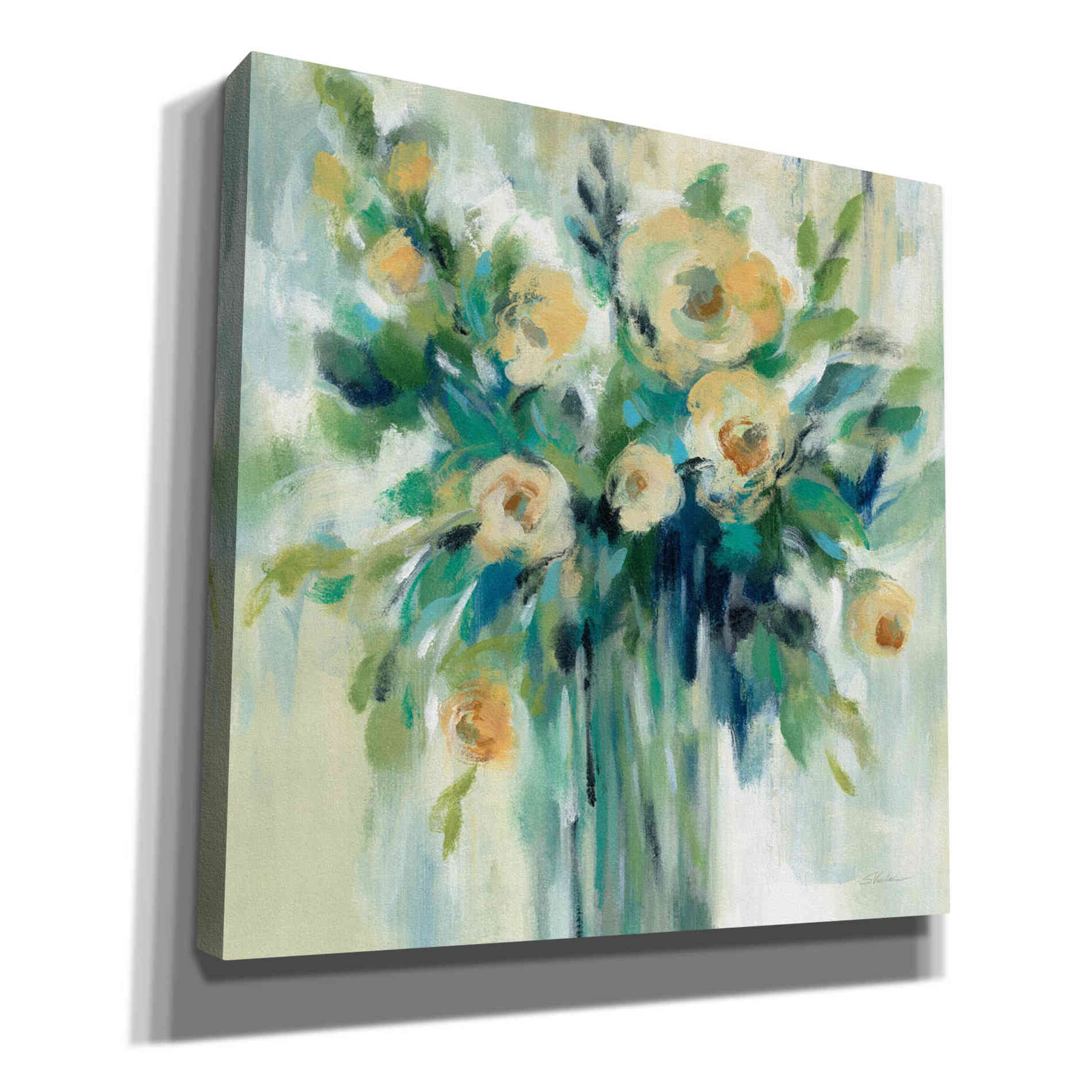 'Vase of Flowers' by Silvia Vassileva, Canvas Wall Art