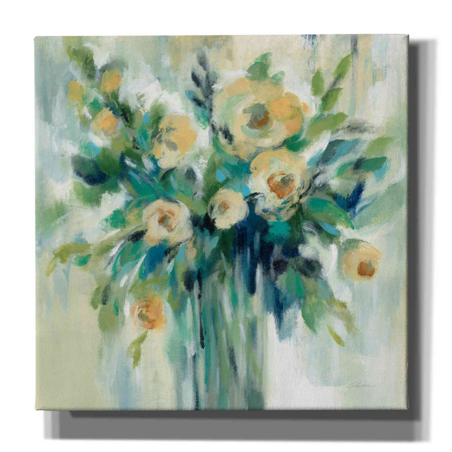'Vase of Flowers' by Silvia Vassileva, Canvas Wall Art