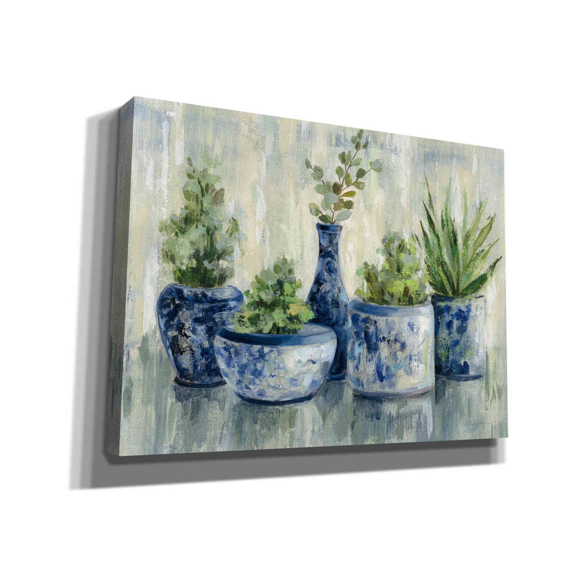 'Chinoiserie Plants' by Silvia Vassileva, Canvas Wall Art